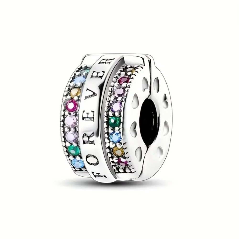 Pandora Forever 925 Sterling Silver Ring with Multi-Color Stones - Picture 6 of 12